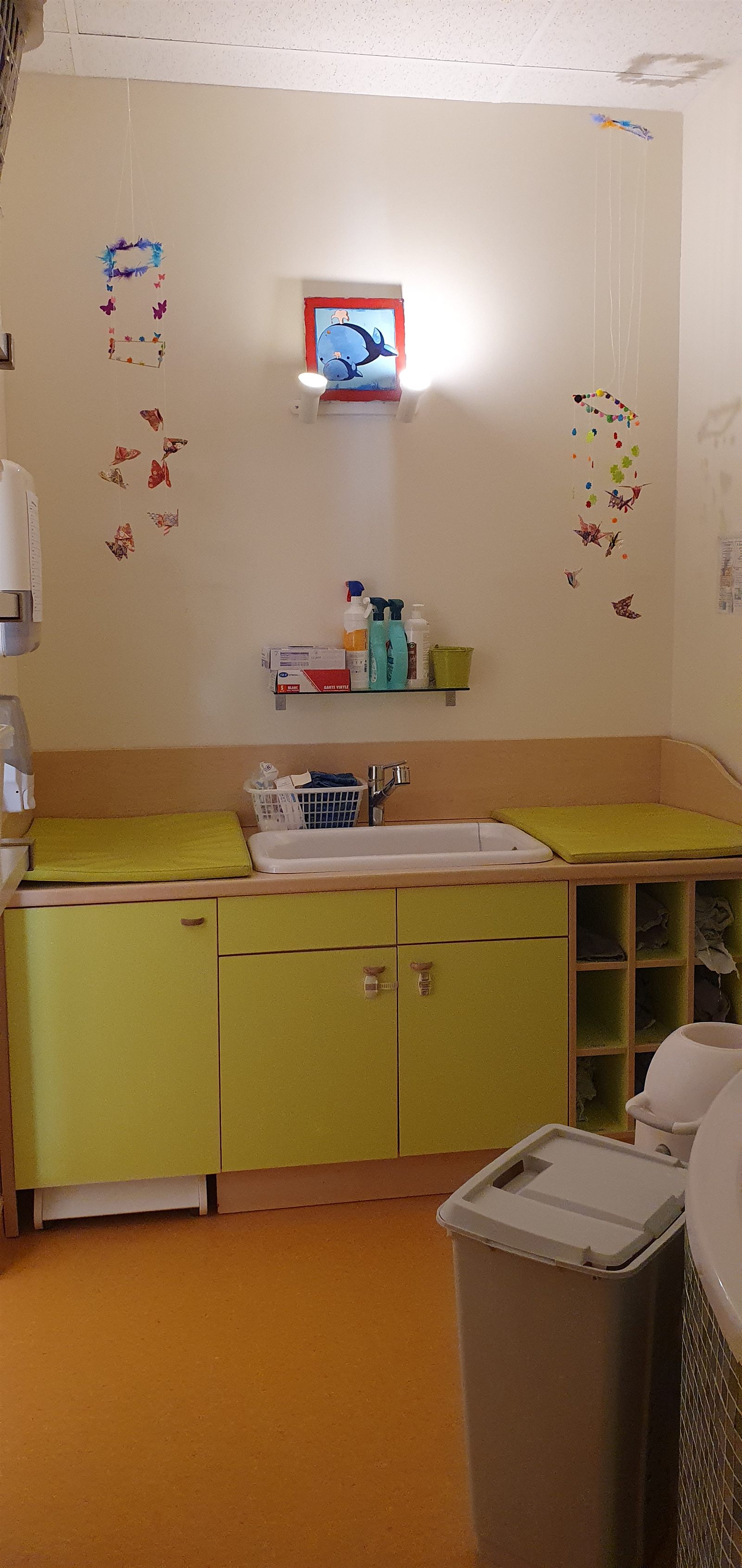 L'espace soins et change